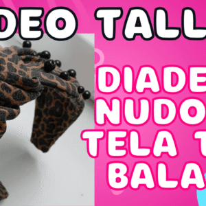 Taller Diadema en Tela tipo Balaca en Nudo Decorada