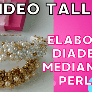 Taller Diadema Mediana Recamada en Perlas